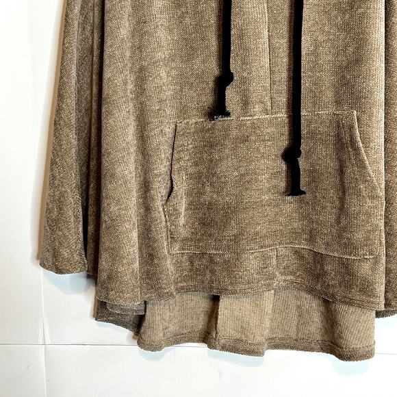 Goodnight Macaroon Cowl Neck Pullover Poncho Brown Womens Small - Picture 5 of 8